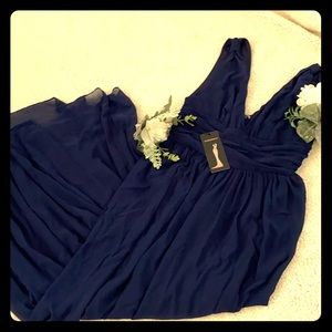 Beautiful Navy Blue Prom or Bridesmade Dress!